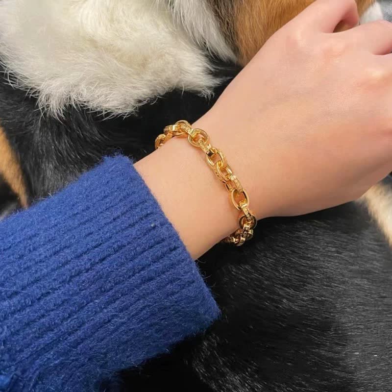 Chrome Hearts Gold Tone Bracelet
